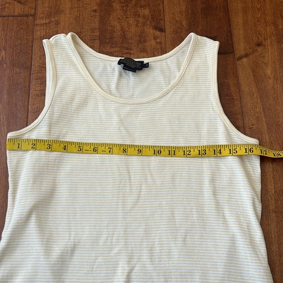 Pendleton Tank Top Sleeveless 100% Cotton Striped white cream Size S - Picture 6 of 8